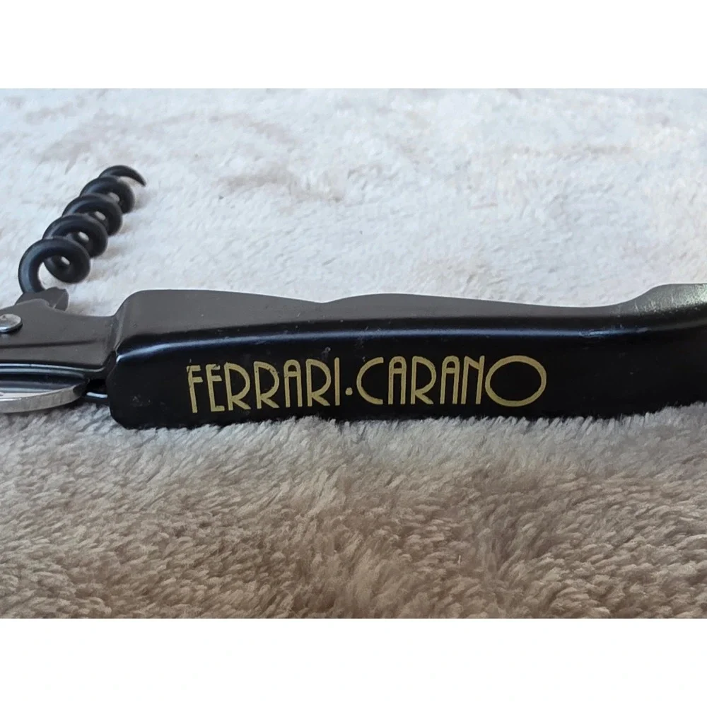 Ferrari-Carano Pulltaps Waiters Corkscrew Wine Key Black Gold Double Hinge